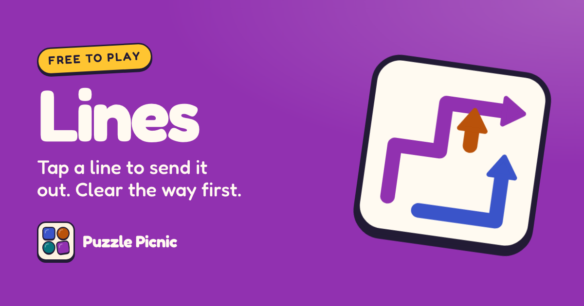 Lines: Every line has an arrow. Tap a line and it slides out of the shape, head first, the way its arrow points.