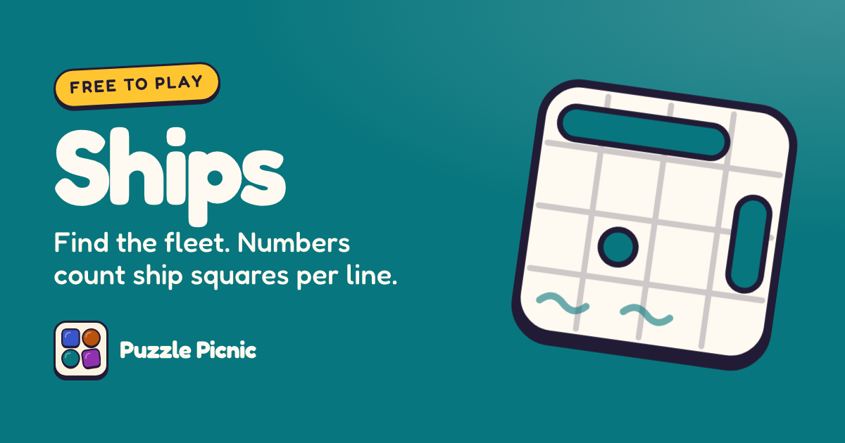 Ships: Find the hidden fleet. The numbers show how many ship squares sit in each row and column.