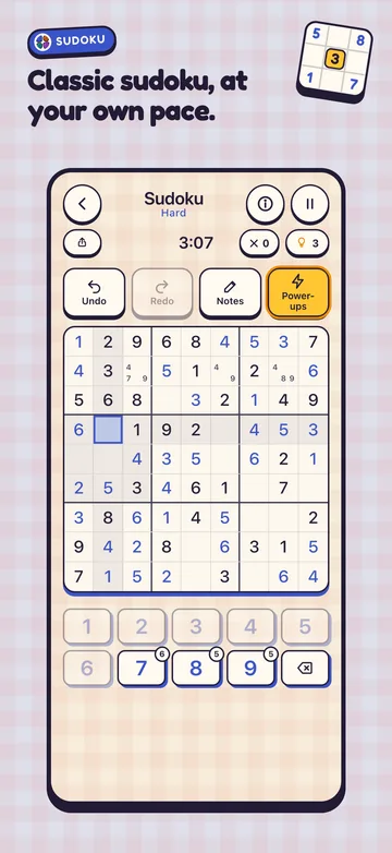 A sudoku in progress