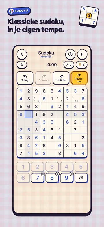 Een sudoku halverwege